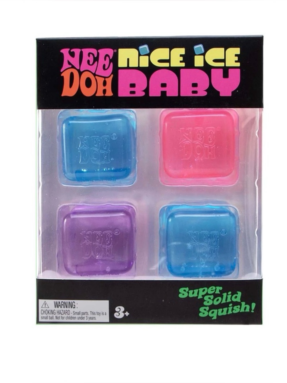 Nice Ice Baby Super Solid Squish! Kids Toy - Pink, Blue, Purple